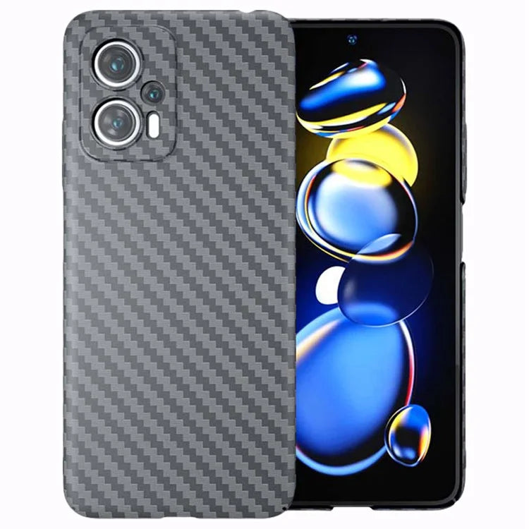 For Xiaomi Redmi Note 12T Pro 5G Case Hard PC Carbon Fiber Texture Back Shell
