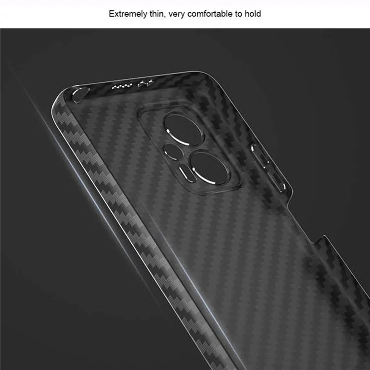 For Xiaomi Redmi Note 12T Pro 5G Case Hard PC Carbon Fiber Texture Back Shell+Green