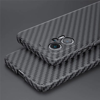 For Xiaomi Redmi Note 12T Pro 5G Case Hard PC Carbon Fiber Texture Back Shell