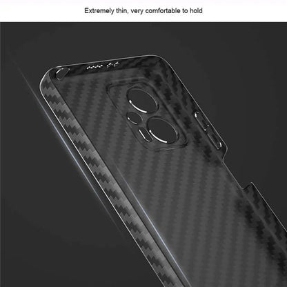 For Xiaomi Redmi Note 12T Pro 5G Case Hard PC Carbon Fiber Texture Back Shell+Red