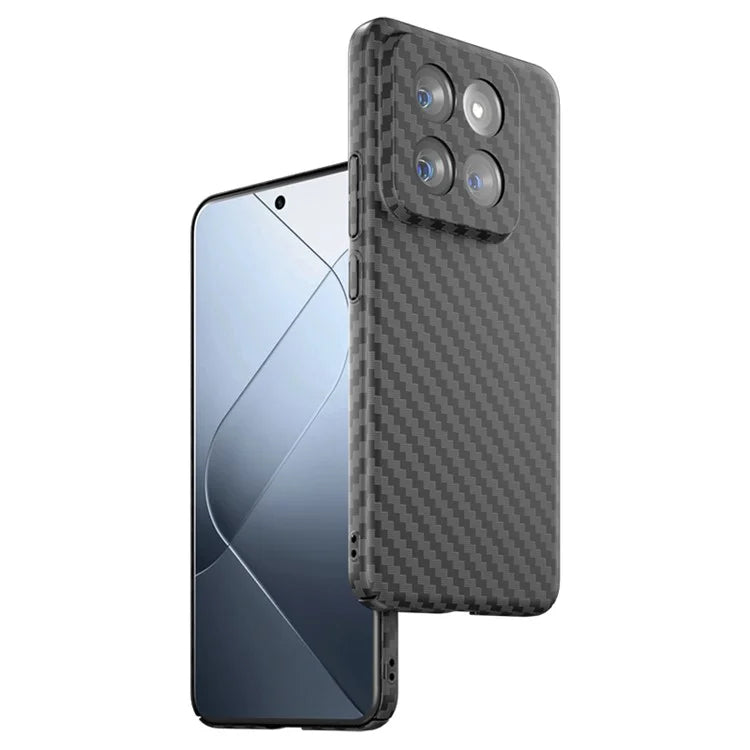 For Xiaomi 14 Pro Case Anti-fall Carbon Fiber Texture Splicing Color Phone Protector