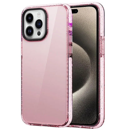 For iPhone 15 Pro Max Cell Phone Case Glitter Powder Edge Anti-scratch TPU+PC Cover