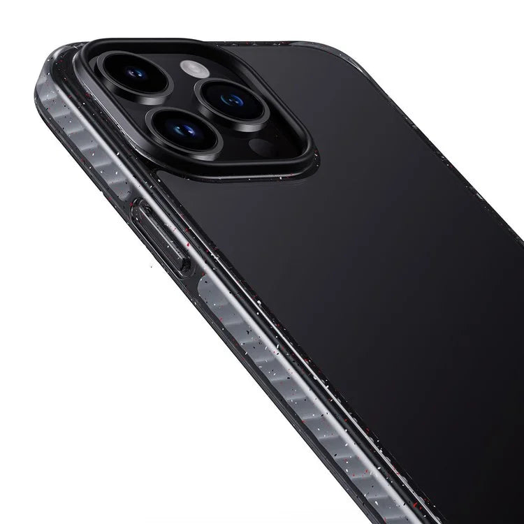 For iPhone 15 Pro Max Cell Phone Case Glitter Powder Edge Anti-scratch TPU+PC Cover