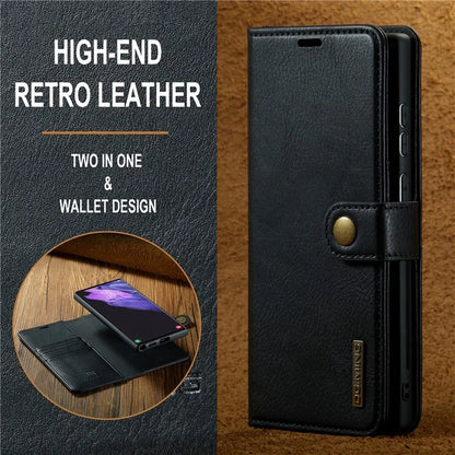 DG.MING for Samsung Galaxy S24 Ultra Case Detachable Split Leather Cover with Stand Wallet