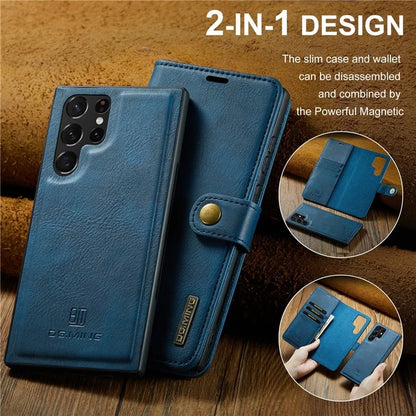 DG.MING for Samsung Galaxy S24 Ultra Case Detachable Split Leather Cover with Stand Wallet