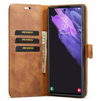 DG.MING for Samsung Galaxy S24 Ultra Case Detachable Split Leather Cover with Stand Wallet