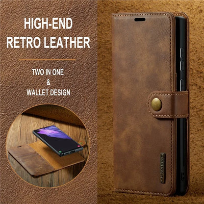 DG.MING for Samsung Galaxy S24 Ultra Case Detachable Split Leather Cover with Stand Wallet