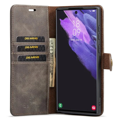 DG.MING for Samsung Galaxy S24 Ultra Case Detachable Split Leather Cover with Stand Wallet