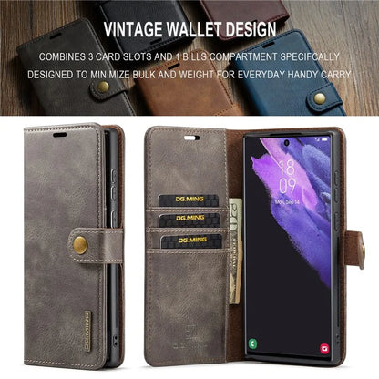 DG.MING for Samsung Galaxy S24 Ultra Case Detachable Split Leather Cover with Stand Wallet