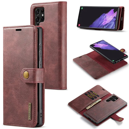 DG.MING for Samsung Galaxy S24 Ultra Case Detachable Split Leather Cover with Stand Wallet