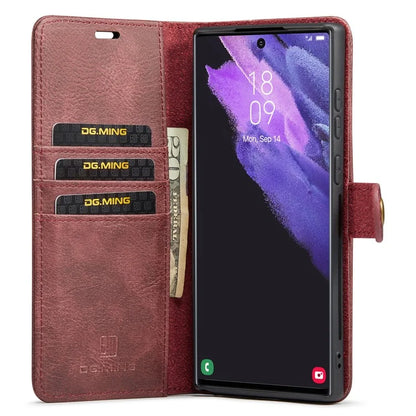 DG.MING for Samsung Galaxy S24 Ultra Case Detachable Split Leather Cover with Stand Wallet
