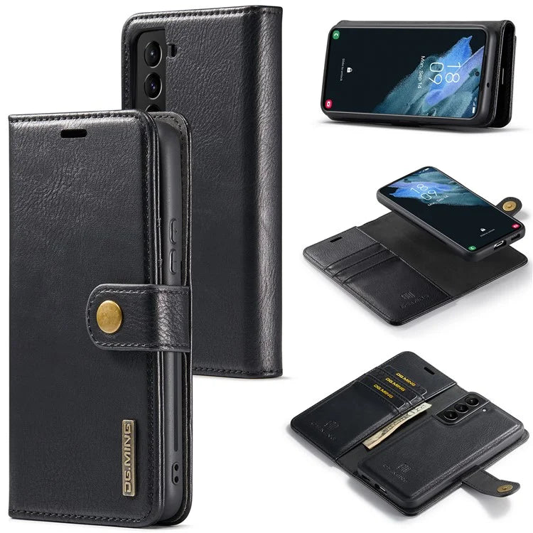 DG.MING for Samsung Galaxy S24 Case Detachable 2-in-1 Split Leather Phone Cover
