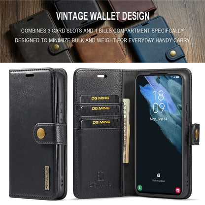 DG.MING for Samsung Galaxy S24 Case Detachable 2-in-1 Split Leather Phone Cover