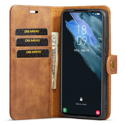 DG.MING for Samsung Galaxy S24 Case Detachable 2-in-1 Split Leather Phone Cover