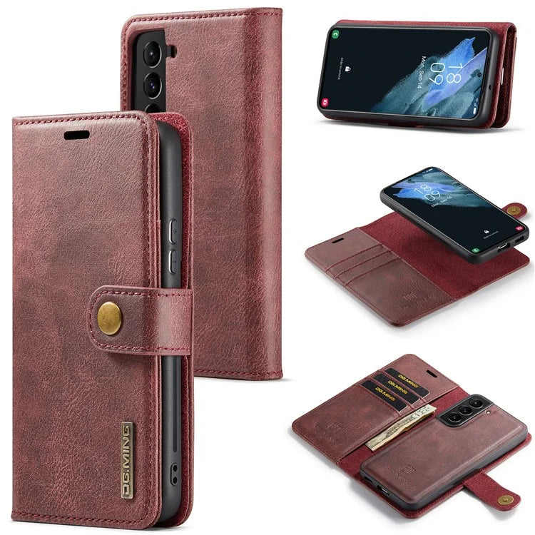 DG.MING for Samsung Galaxy S24 Case Detachable 2-in-1 Split Leather Phone Cover