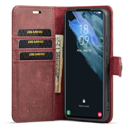 DG.MING for Samsung Galaxy S24 Case Detachable 2-in-1 Split Leather Phone Cover