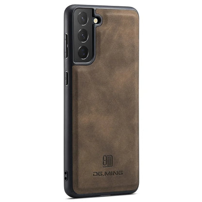 DG.MING For Samsung Galaxy S24 Case PU Leather Coated PC+TPU Phone Cover