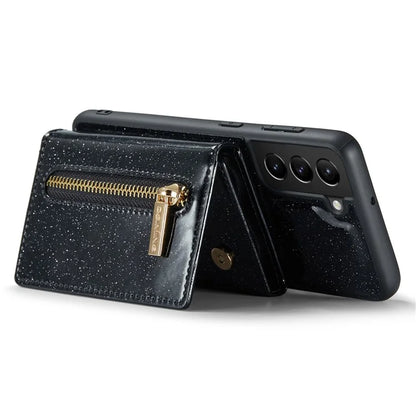 DG.MING M3 Series For Samsung Galaxy S24+ Case Glittery Kickstand Cover with Detachable Wallet