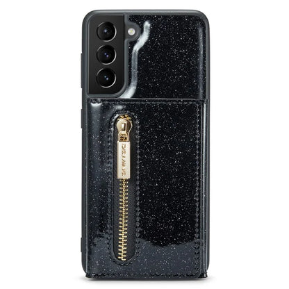 DG.MING M3 Series For Samsung Galaxy S24+ Case Glittery Kickstand Cover with Detachable Wallet