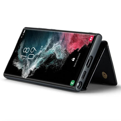 DG.MING M3 Series For Samsung Galaxy S24 Ultra Case Detachable Wallet Phone Kickstand Cover