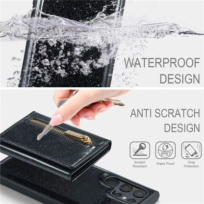DG.MING M3 Series For Samsung Galaxy S24 Ultra Case Detachable Wallet Phone Kickstand Cover