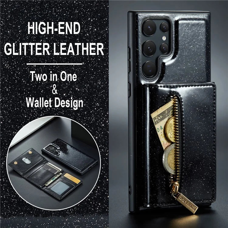 DG.MING M3 Series For Samsung Galaxy S24 Ultra Case Detachable Wallet Phone Kickstand Cover