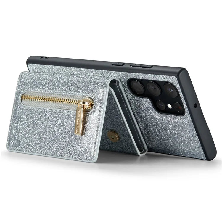 DG.MING M3 Series For Samsung Galaxy S24 Ultra Case Detachable Wallet Phone Kickstand Cover