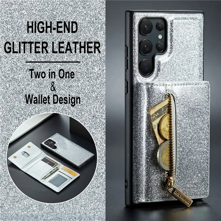 DG.MING M3 Series For Samsung Galaxy S24 Ultra Case Detachable Wallet Phone Kickstand Cover