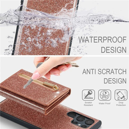 DG.MING M3 Series For Samsung Galaxy S24 Ultra Case Detachable Wallet Phone Kickstand Cover