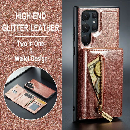 DG.MING M3 Series For Samsung Galaxy S24 Ultra Case Detachable Wallet Phone Kickstand Cover