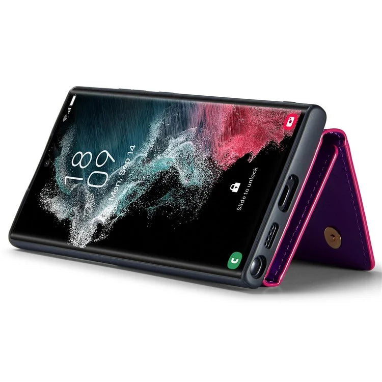 DG.MING M3 Series For Samsung Galaxy S24 Ultra Case Detachable Wallet Phone Kickstand Cover