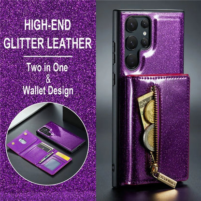 DG.MING M3 Series For Samsung Galaxy S24 Ultra Case Detachable Wallet Phone Kickstand Cover