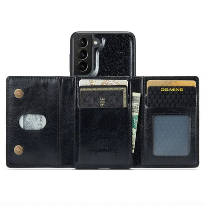 DG.MING M3 Series For Samsung Galaxy S24 Kickstand Case Detachable Wallet Glitter Phone Cover