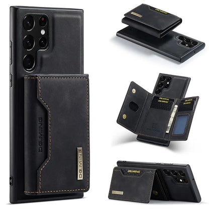 DG.MING M2 Series for Samsung Galaxy S24 Ultra Case Kickstand Cover with Detachable Magnetic Wallet