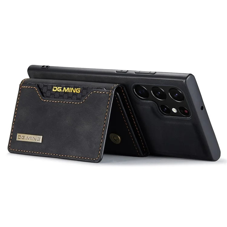 DG.MING M2 Series for Samsung Galaxy S24 Ultra Case Kickstand Cover with Detachable Magnetic Wallet