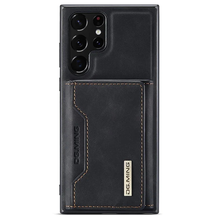DG.MING M2 Series for Samsung Galaxy S24 Ultra Case Kickstand Cover with Detachable Magnetic Wallet