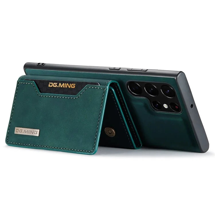 DG.MING M2 Series for Samsung Galaxy S24 Ultra Case Kickstand Cover with Detachable Magnetic Wallet