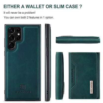 DG.MING M2 Series for Samsung Galaxy S24 Ultra Case Kickstand Cover with Detachable Magnetic Wallet