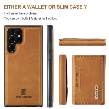DG.MING M2 Series for Samsung Galaxy S24 Ultra Case Kickstand Cover with Detachable Magnetic Wallet