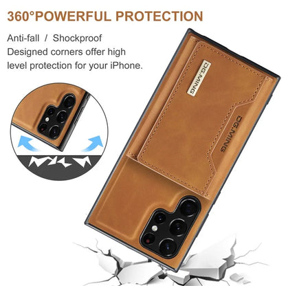 DG.MING M2 Series for Samsung Galaxy S24 Ultra Case Kickstand Cover with Detachable Magnetic Wallet