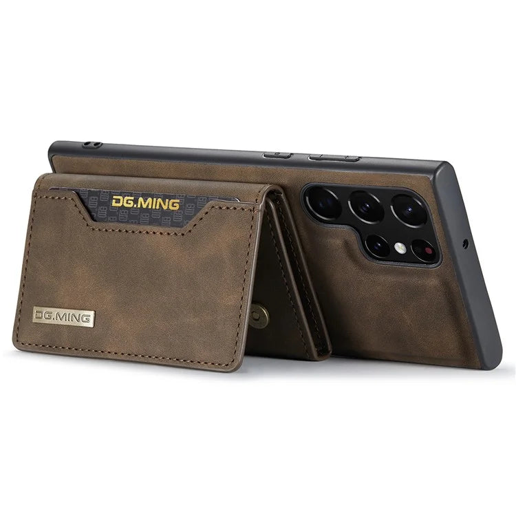 DG.MING M2 Series for Samsung Galaxy S24 Ultra Case Kickstand Cover with Detachable Magnetic Wallet