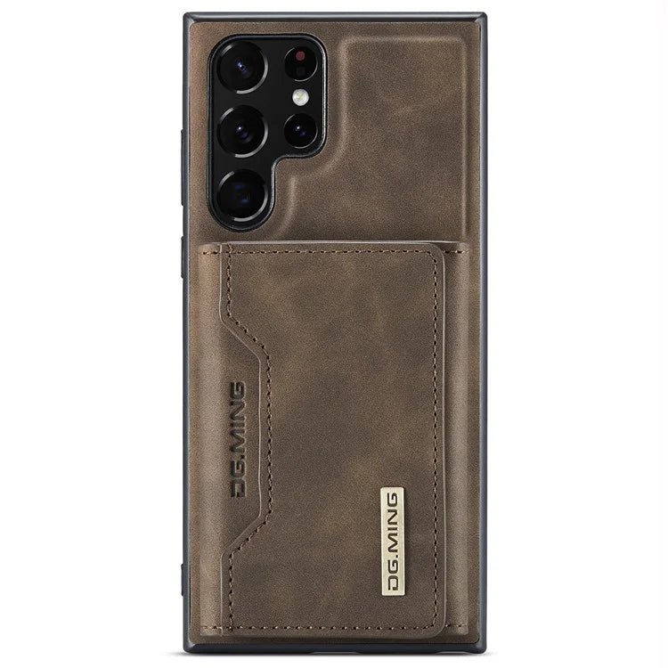 DG.MING M2 Series for Samsung Galaxy S24 Ultra Case Kickstand Cover with Detachable Magnetic Wallet