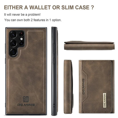 DG.MING M2 Series for Samsung Galaxy S24 Ultra Case Kickstand Cover with Detachable Magnetic Wallet