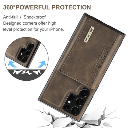 DG.MING M2 Series for Samsung Galaxy S24 Ultra Case Kickstand Cover with Detachable Magnetic Wallet