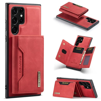 DG.MING M2 Series for Samsung Galaxy S24 Ultra Case Kickstand Cover with Detachable Magnetic Wallet
