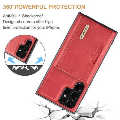 DG.MING M2 Series for Samsung Galaxy S24 Ultra Case Kickstand Cover with Detachable Magnetic Wallet