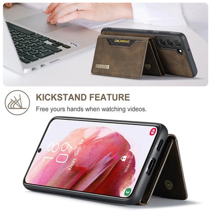 DG.MING M2 Series for Samsung Galaxy S24+ Case Magnetic Wallet Detachable Phone Cover