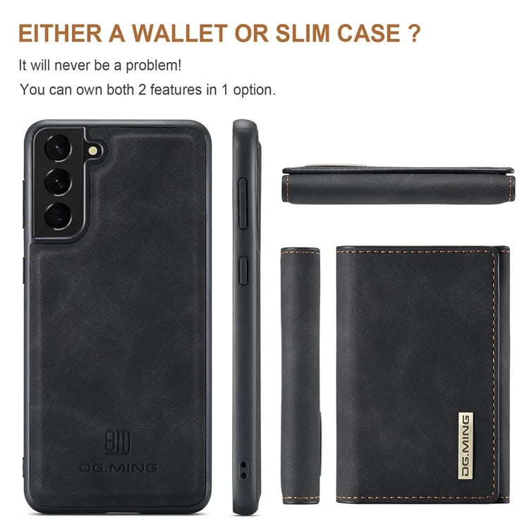 DG.MING M1 Series for Samsung Galaxy S24 Case Magnetic Wallet Kickstand Phone Cover