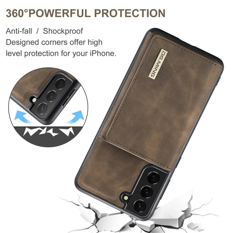 DG.MING M1 Series for Samsung Galaxy S24 Case Magnetic Wallet Kickstand Phone Cover