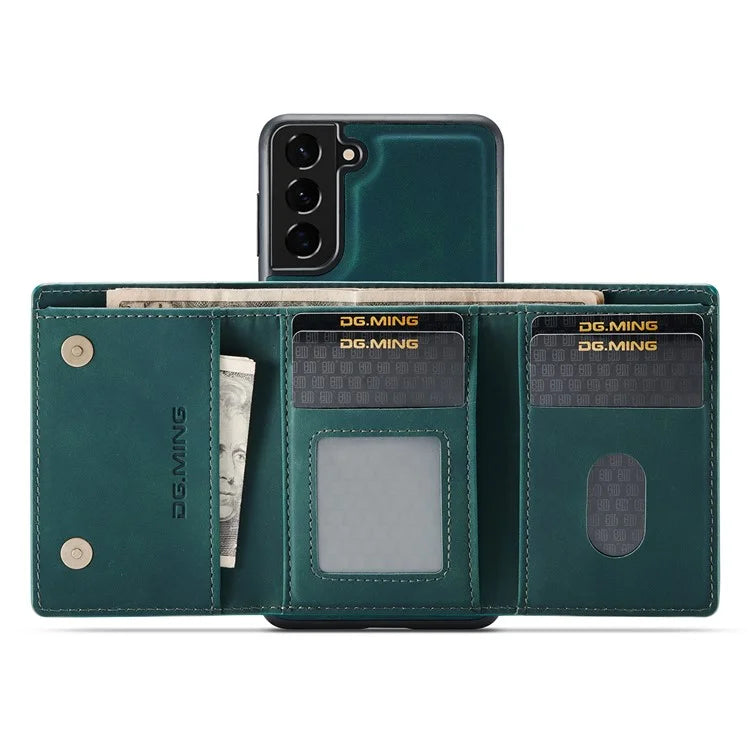 DG.MING M1 Series for Samsung Galaxy S24 Case Magnetic Wallet Kickstand Phone Cover